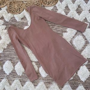 Tan long sleeve dress